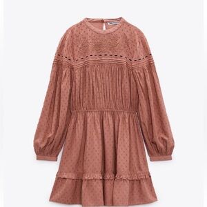 Dotted Mesh Mini Dress